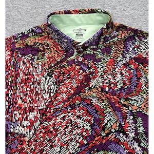 Good Good Polo Shirt Mens Medium Colorful Performance Stretch Golf Sports